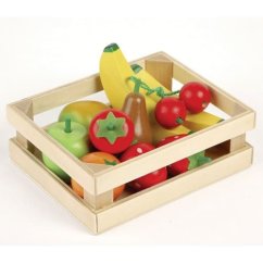 Tidlo Caja de madera con fruta