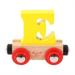 Bigjigs Rail Wagon Voie ferrée en bois - Lettre E