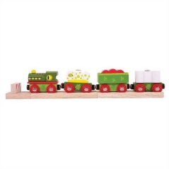 Bigjigs Rail Trenul dinozaurilor + 3 șine