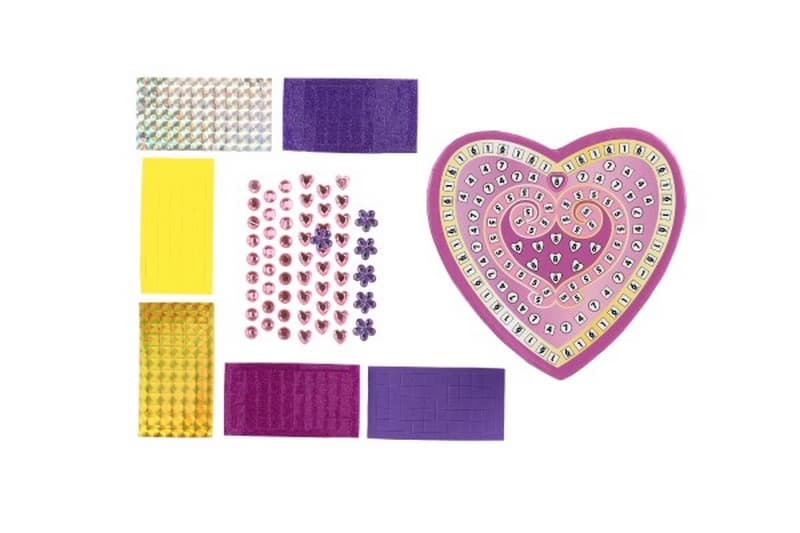 Kreatív ékszerdoboz készlet szívek mozaikkal és tartozékokkal a dobozban
