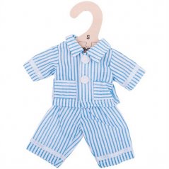Bigjigs Toys Kék pizsama babának 28 cm-es babához
