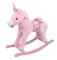 Licorne rose à bascule avec son