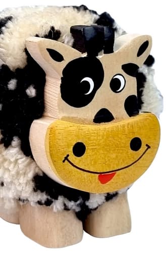 2Kids Toys Dřevěná figurka XL pompon Kráva