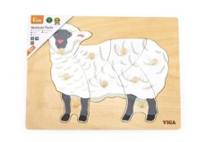 Puzzle Montessori en bois - moutons