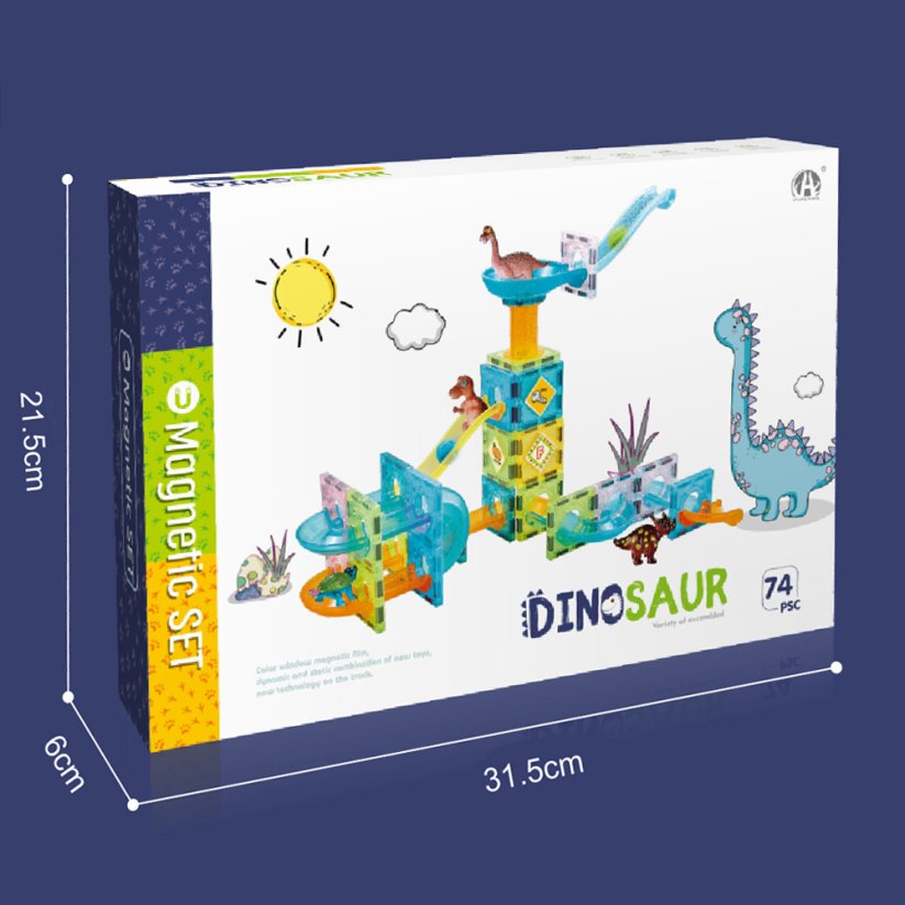 Magnetická stavebnice Dinosaurus 74 ks