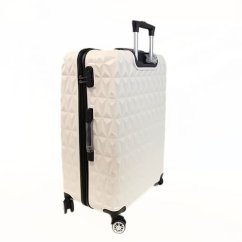 Bavy Keményhéjú bőrönd 28" Diamond, fehér