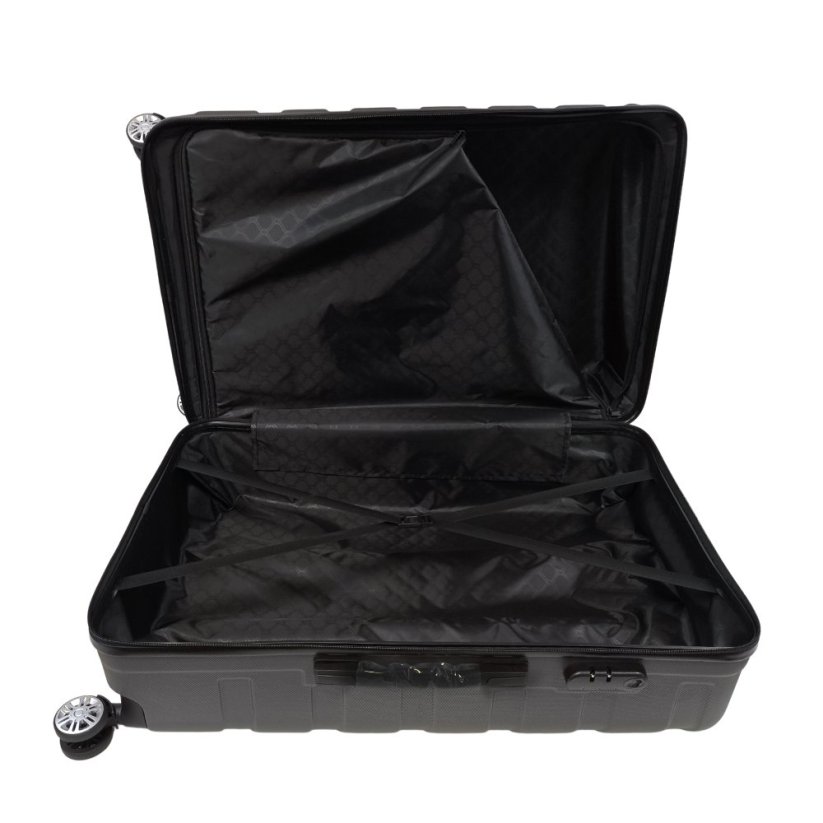 Bavy Cestovní kufr skořepinový Ribs Dark grey - set 3 ks