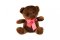 Orso/Seduto con fiocco peluche 15cm marrone scuro in borsa 0+