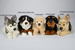 Câine de pluș 37 cm - ECO - FRIENDLY