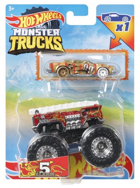 Hot Wheels Monster Trucks egy kis autóval