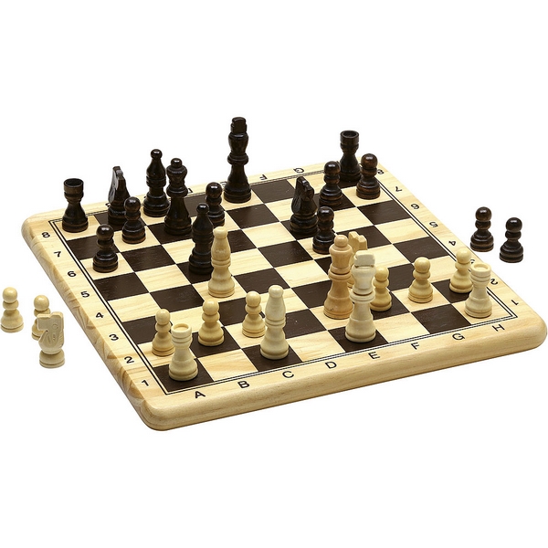Jeujura Șah și dame din lemn