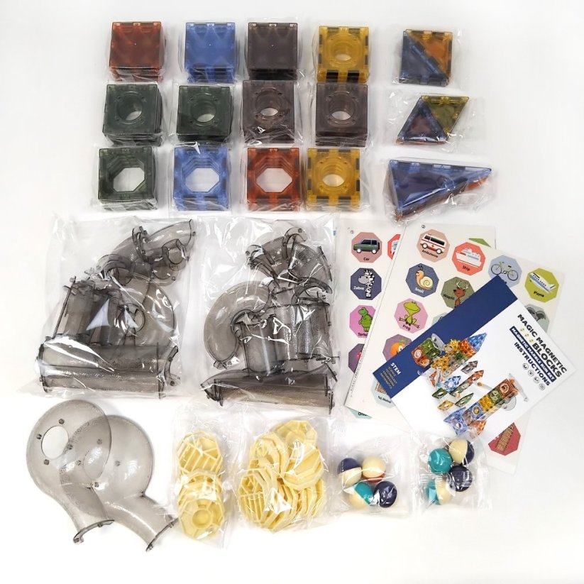 Magnetická stavebnice Město maxi 128 ks