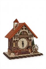 Horloge de maison décorative à petit pied