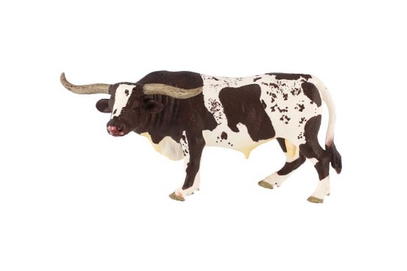Longhorn bika Texas szarvasmarha zoot műanyag 15cm zacskóban
