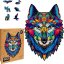 PUZZLE DE CULOARE DIN LEMN - Majestic Wolf