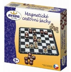Magnetyczne szachy podróżne drewniana gra planszowa w pudełku 20x20x4cm