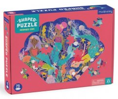 Mudpuppy Bay of Mermaids - puzzle v tvare mušle 75 dielikov