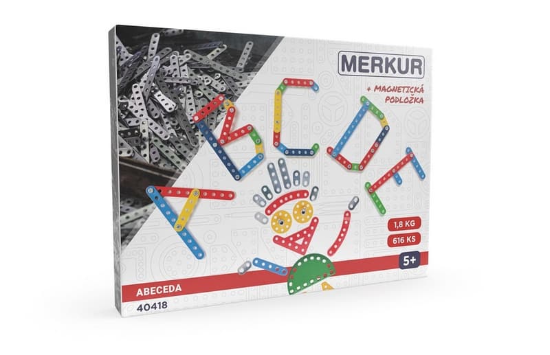 Alfabet Merkur cu tampon magnetic, 616 bucăți