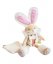 Doudou Zestaw upominkowy - pluszowy króliczek z kocykiem 31 cm różowy