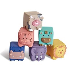 Bavytoy Senzorické kostky se zvířátky 6 ks