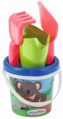 Wiaderko Ecoiffier Koala z czajniczkiem i akcesoriami, 12 cm