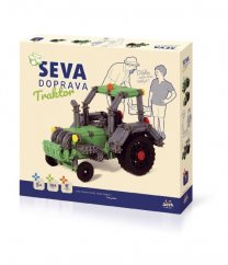Stavebnice Seva Doprava Traktor plast 384 dílků 5+