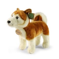 Rappa Akita Inu plüss kutya 30 cm, környezetbarát