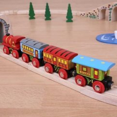 Bigjigs Rail Osobný vlak + 2 trate