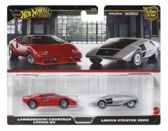 Hot Wheels 2-częściowy zestaw Premium English - Lancia/Lambo