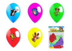 Nadmuchiwane balony Kret + przyjaciele 5 sztuk w torbie karnawałowej