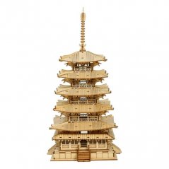 RoboTime puzzle 3D din lemn RoboTime Pagoda cu cinci etaje