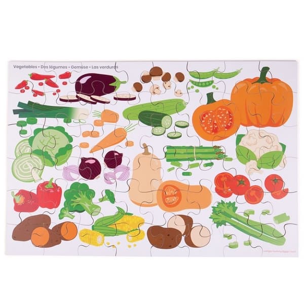 Bigjigs Toys Puzzle de suelo de verduras