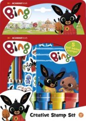 Bing Bunny bélyegző és matrica készlet dobozban 18x25x3,5cm