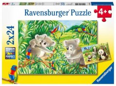 Ravensburger Puzzle 2x24 dielikov Roztomilé koaly a pandy