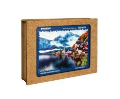 Drevené farebné puzzle - Halštatské jazero