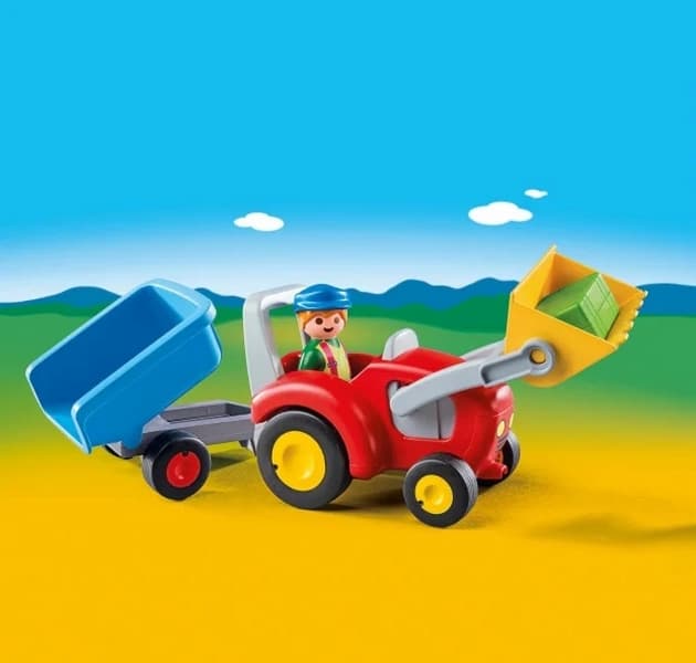 Playmobil : Tracteur avec remorque