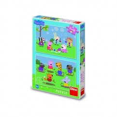Puzzle 2en1 Peppa Pig y sus amigos 2x48 piezas en caja