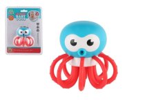 Clopoțel caracatiță plastic 8x8cm pe card 0m+