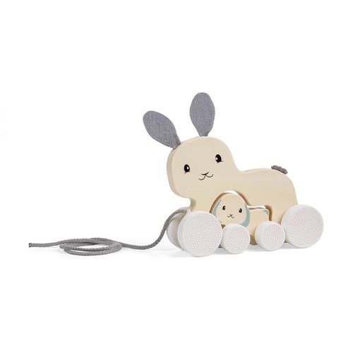 Bigjigs Toys Ťahací zajačik s dieťaťom