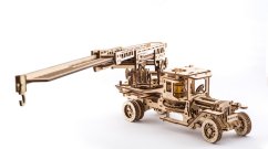 Ugears 3D drevené mechanické puzzle UGM-11 Nákladné auto s požiarnym rebríkom