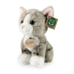 Rappa Pluszowy kot szary 18 cm ECO-FRIENDLY