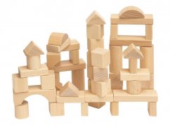 Woody Blocuri de construcție naturale din carton, 50 de bucăți