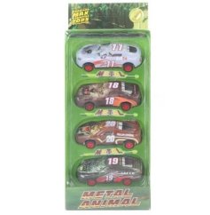 Set de 4 mașini de safari, din metal
