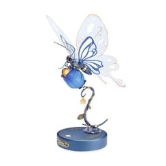 RoboTime 3D puzzle mecanic Fluture albastru
