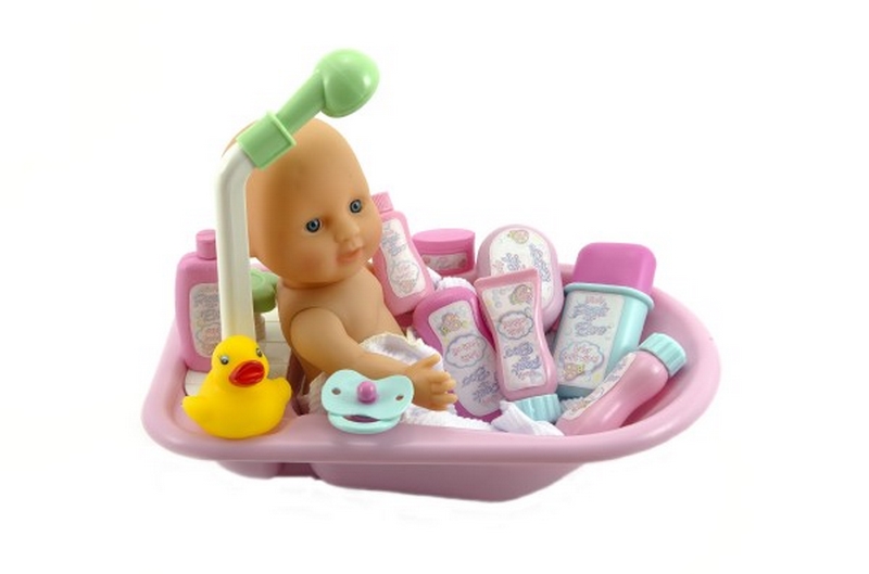Bañera de bebé con bañera y accesorios 30cm