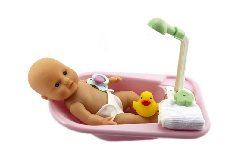 Bain pour bébé avec baignoire et accessoires 30cm