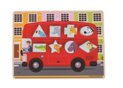 Bigjigs Toys Inserire il puzzle bus con animali