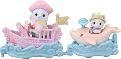 Sylvanian Families - Tengeri járművek és baba figurák vidámparkban