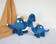Doudou Histoire d'Ours Peluche dinosaurio azul 40 cm
