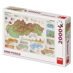 DINO Puzzle 2000 darab SZLOVÁKIA TÁBLA TÉRKÉPE